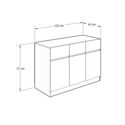 GFW Catania Large Sideboard in Walnut - thumbnail 6
