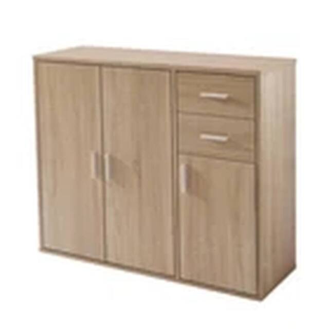 EONLION Wooden Sideboard Cabinet Cupboard Unit Storage Furniture Oak in Light Oak - image 1