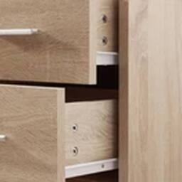 EONLION Wooden Sideboard Cabinet Cupboard Unit Storage Furniture Oak in Light Oak - thumbnail 2