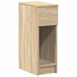 Berkfield Home Bedside Cabinet with Drawer Sonoma Oak 20x36x60 cm in Light Oak - Size: 20 x 36 x 60 cm - thumbnail 1