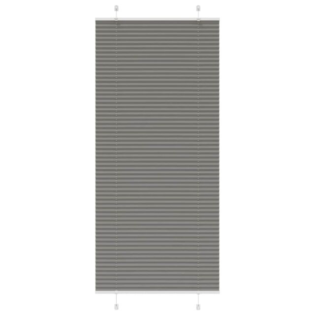 Berkfield Home Pleated Blind Anthracite 100x200 cm Fabric Width 99.4 cm Polyester in Black - image 1