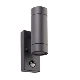 Netlighting Palin Outdoor Up Down Wall Light Anthracite with PIR Sensor IP44 in Black - thumbnail 5