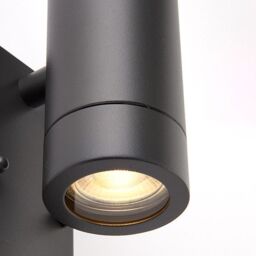 Netlighting Palin Outdoor Up Down Wall Light Anthracite with PIR Sensor IP44 in Black - thumbnail 4