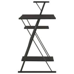 Berkfield Home Desk with Shelf Black 116x50x93 cm - Size: 116 x 50 x 93 cm - thumbnail 3