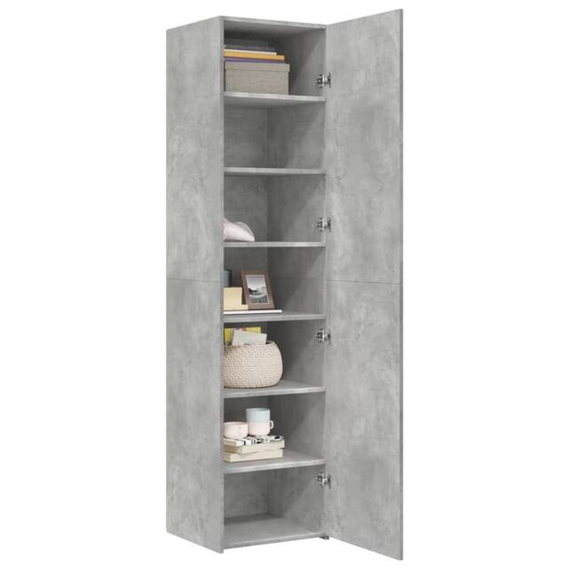 Berkfield Home Highboard Concrete Grey 45x42.5x185 cm Engineered Wood - image 1