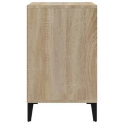 Berkfield Home Shoe Cabinet Sonoma Oak 102x36x60 cm Engineered Wood in Beige - Size: 102 x 36 x 60 cm - thumbnail 4