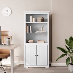Berkfield Home Beautiful Bookcase BODO White 80x40x172 cm Solid Wood Pine - Size: 80 x 40 x 172 cm - thumbnail 2