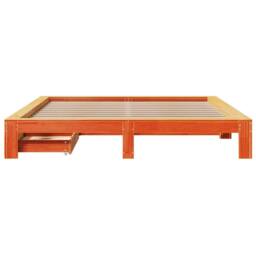 Berkfield Home Bed Frame without Mattress Wax Brown 180x200 cm Super King Solid Wood Pine - thumbnail 4