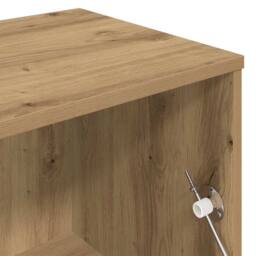 Berkfield Home TV Cabinet Artisan Oak 120x34x37 cm Engineered Wood in Brown - Size: 120 x 34 x 37 cm - thumbnail 9