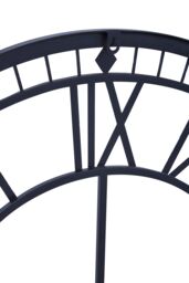 Orsina Unique Skeletal Wall Clock With Roman Numerals, Oversized Round Clock With Spade Hands, Retro Wall Clock in Black - thumbnail 5