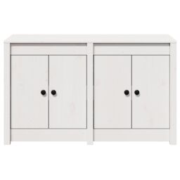Berkfield Home Outdoor Kitchen Cabinet White 106x55x64 cm Solid Wood Pine - Size: 106 x 55 x 64 cm - thumbnail 6
