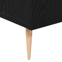 Berkfield Home Black Oak Sideboard 90x34x80 cm made of Engineered Wood - Size: 90 x 34 x 80 cm - thumbnail 9
