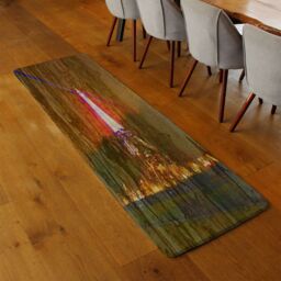 Benjamin Tate Design Tower Lights Runner Rug in Natural - Size: 67 cm x 230 cm - thumbnail 2