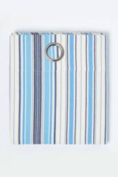 Homescapes New England Stripes Ready Made Blue Curtain Pair - Size: 117 cm width x 137 cm drop - thumbnail 2