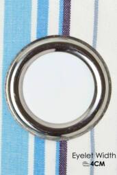Homescapes New England Stripes Ready Made Blue Curtain Pair - Size: 117 cm width x 137 cm drop - thumbnail 3
