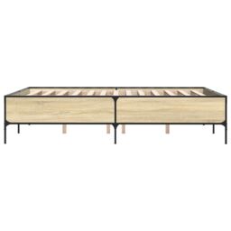 Berkfield Home Bed Frame without Mattress Sonoma Oak 150x200 cm King Size in Brown - thumbnail 5