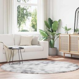 Berkfield Home Shaggy Rug High Pile NAVARRA Light Grey 200x200 cm Polyester - Size: Medium - thumbnail 1