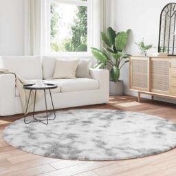 Berkfield Home Shaggy Rug High Pile NAVARRA Light Grey 200x200 cm Polyester - Size: Medium - thumbnail 3