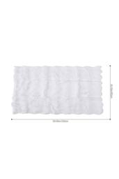 Living and Home Sleek Textured Plush Sofa Cover in White - Size: Small - thumbnail 8