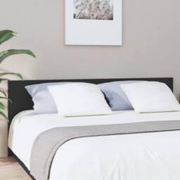 Berkfield Home Stylish Bed Headboard Black 200x1.5x80 cm Engineered Wood - thumbnail 2