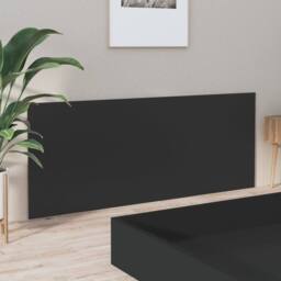 Berkfield Home Stylish Bed Headboard Black 200x1.5x80 cm Engineered Wood - thumbnail 4
