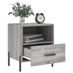 Berkfield Home Bedside Cabinets 2 pcs Grey Sonoma 40x35x47.5 cm Engineered Wood - thumbnail 3