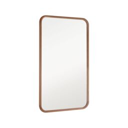 Yearn Mirrors Oak Framed Curved Wall Mirror 120x80cm in Natural - Size: 120x80 cm - thumbnail 4