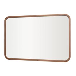 Yearn Mirrors Oak Framed Curved Wall Mirror 120x80cm in Natural - Size: 120x80 cm - thumbnail 2