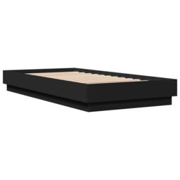 Berkfield Home Bed Frame without Mattress Black 75x190 cm Small Single Engineered Wood - thumbnail 6