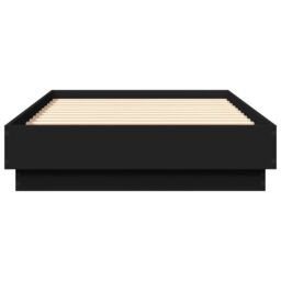 Berkfield Home Bed Frame without Mattress Black 75x190 cm Small Single Engineered Wood - thumbnail 4
