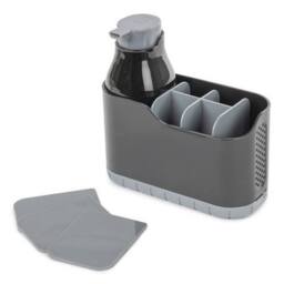 NESTLUNE Black Sink Caddy with Foam Soap Dispenser Kitchen