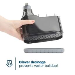 NESTLUNE Black Sink Caddy with Foam Soap Dispenser Kitchen - thumbnail 6
