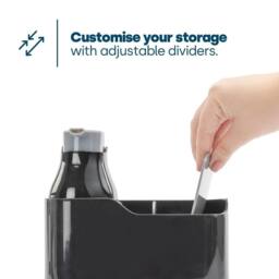 NESTLUNE Black Sink Caddy with Foam Soap Dispenser Kitchen - thumbnail 5