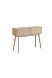Birlea Herringford Console Table Hall Table Dressing Table Oak Parquet Design in Brown - thumbnail 4