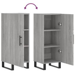 Berkfield Home Sideboard Grey Sonoma 34.5x34x90 cm Engineered Wood - thumbnail 9