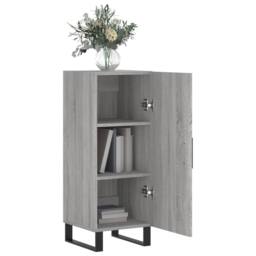 Berkfield Home Sideboard Grey Sonoma 34.5x34x90 cm Engineered Wood - thumbnail 4