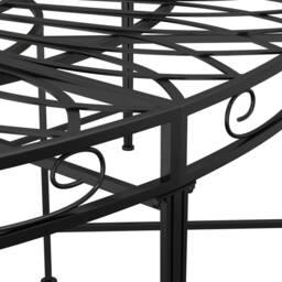 Berkfield Home Round Tree Bench Ã˜160 cm Black Steel - thumbnail 5