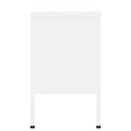 Berkfield Home TV Cabinet White 105x35x50 cm Steel - Size: 105 x 35 x 50 cm - thumbnail 4