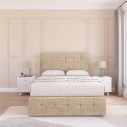 "Sloomy Cambridge Coniston Divan Set 2 Drawers - 54"" Headboard-12"" Footboard in Cream - Size: Small Double" - thumbnail 1