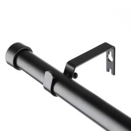 "NESTLUNE 18-45"" Extendable Metal Curtain Pole in Black - Size: 100 cm width x 130 cm drop" - thumbnail 3