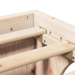 Berkfield Home Bed Frame Natural wood Solid Pine wood 120 x 190 cm in Light Tan - thumbnail 8