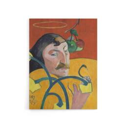 "Artery8 Self Portrait with Halo & Snake Gauguin Canvas Wall Art Print - Size: W12"" x H16""" - thumbnail 1