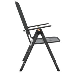 Berkfield Home Folding Garden Chairs 2 pcs Expanded Metal Mesh Anthracite in Black - thumbnail 5