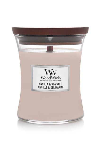 Woodwick Women's Vanilla & Sea Salt Medium Candle in Pink - image 1