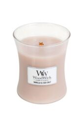 Woodwick Women's Vanilla & Sea Salt Medium Candle in Pink - thumbnail 2