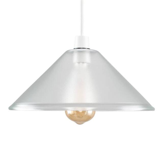 EONLION Shade Modern Tapered Frosted Glass Pendant Lampshade Living Room in White - image 1