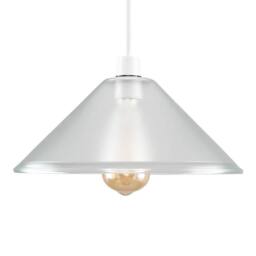EONLION Shade Modern Tapered Frosted Glass Pendant Lampshade Living Room in White - thumbnail 1