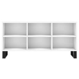 Berkfield Home TV Cabinet White 103.5x30x50 cm Engineered Wood - thumbnail 4