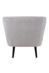 Living and Home Upholstered Chenille Louge Chair in Grey - thumbnail 5