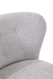Living and Home Upholstered Chenille Louge Chair in Grey - thumbnail 6